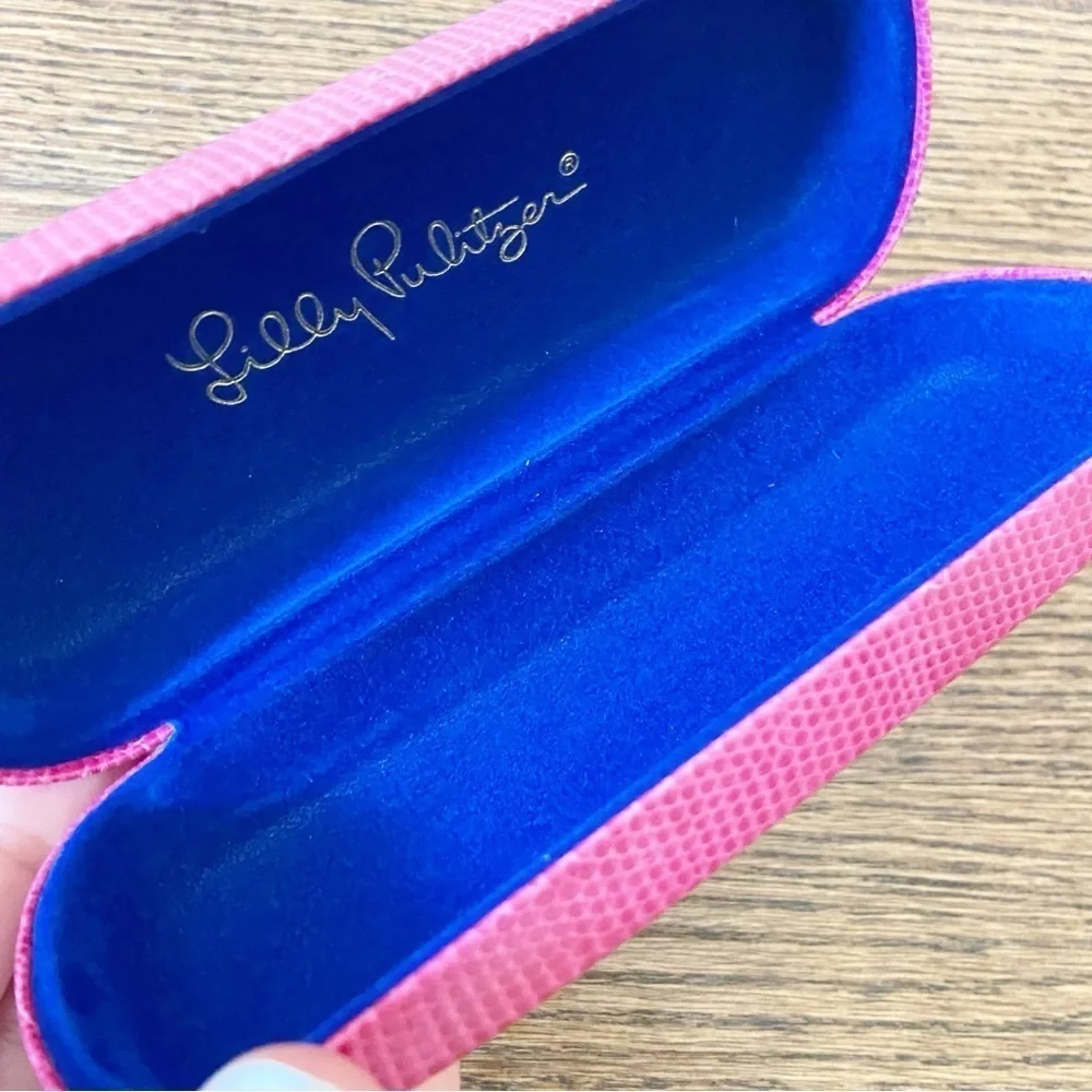 Lily Pulitzer | Pink Reptile Print Sunglasses case “ONLY”